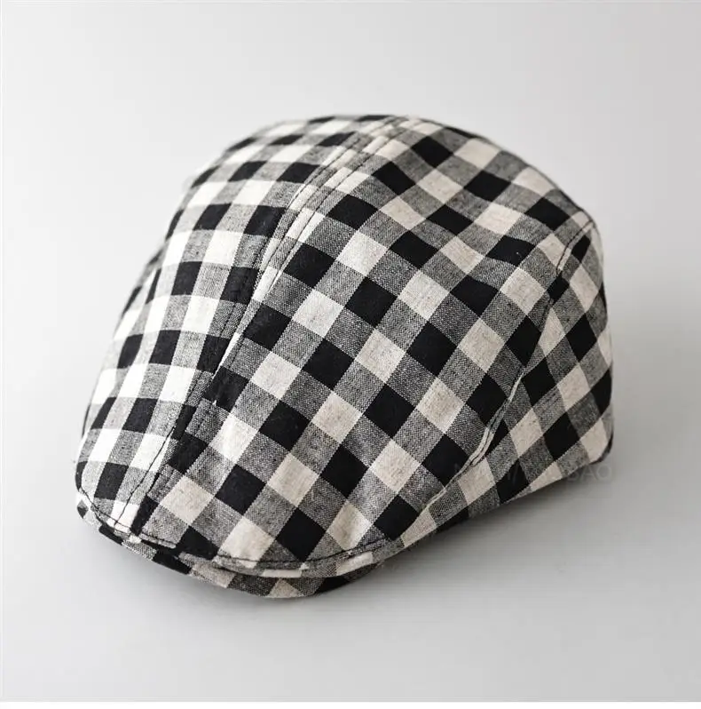 Japanese Plaid Cap for Men Women Casual Outdoor Wear — feature 6
