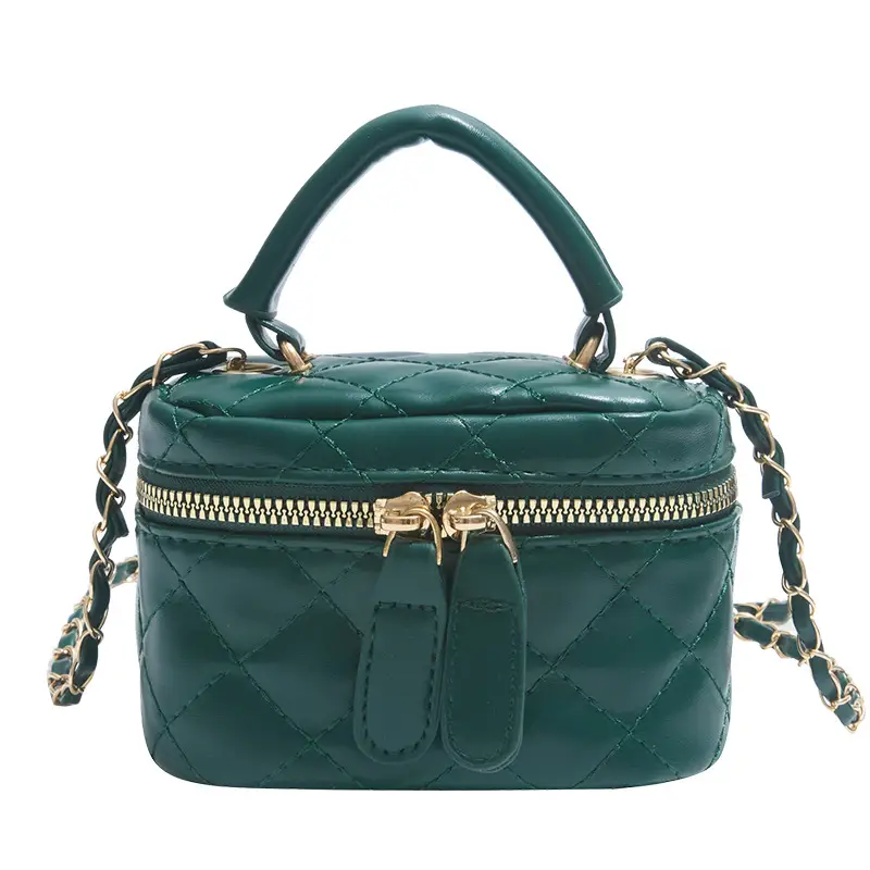 Orange Diamond Mini Chain Shoulder Bag for Women - Image 13