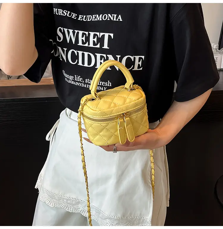 Orange Diamond Mini Chain Shoulder Bag for Women — feature 16