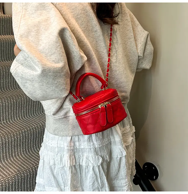 Orange Diamond Mini Chain Shoulder Bag for Women — feature 18
