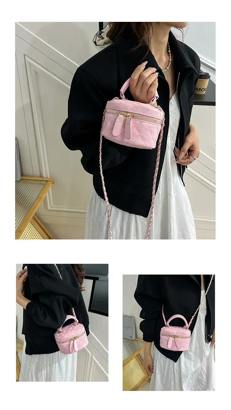 Orange Diamond Mini Chain Shoulder Bag for Women — feature 30