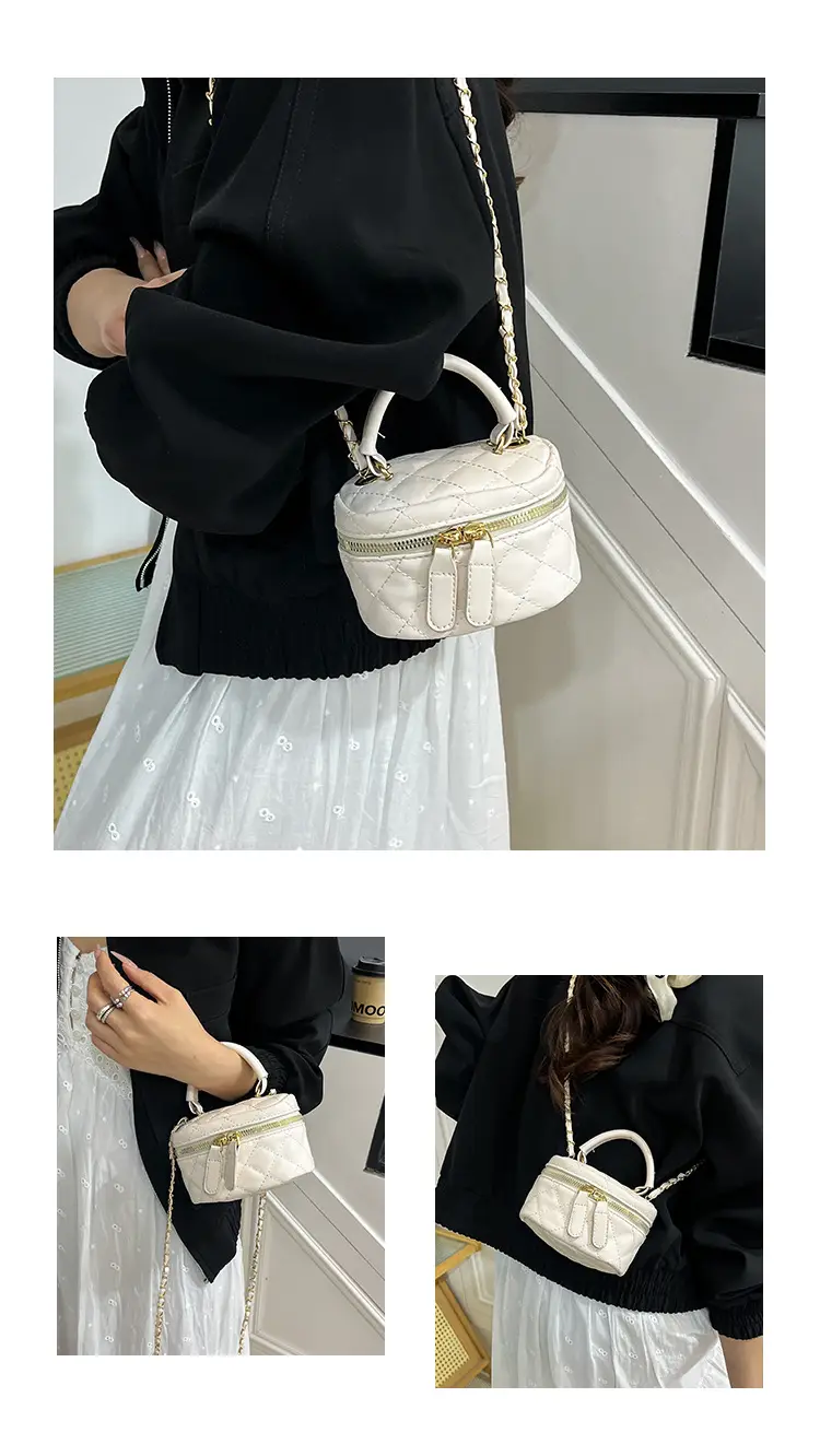 Orange Diamond Mini Chain Shoulder Bag for Women — feature 31