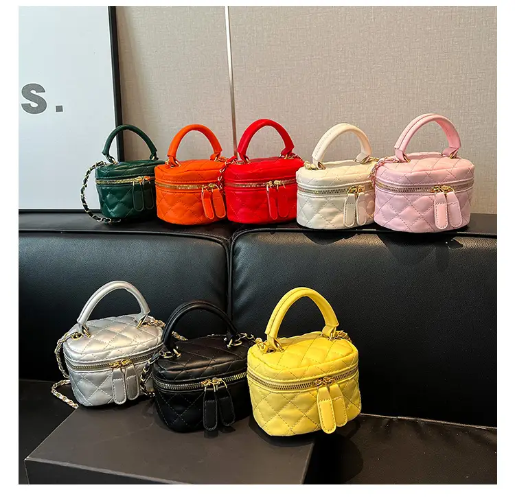 Orange Diamond Mini Chain Shoulder Bag for Women — feature 7