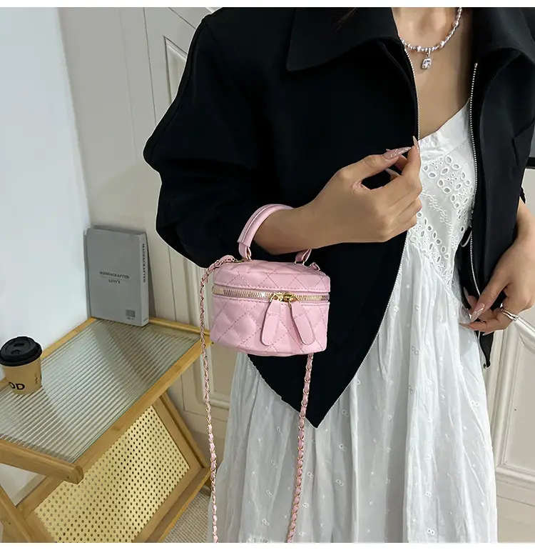 Orange Diamond Mini Chain Shoulder Bag for Women — feature 8