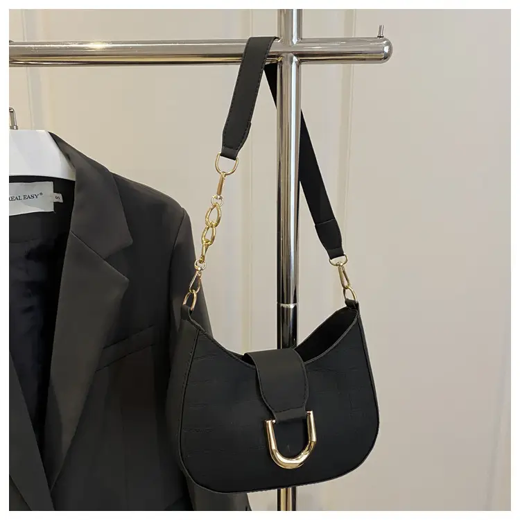 Pink Semicircular Chain Shoulder Bag for Women — feature 29