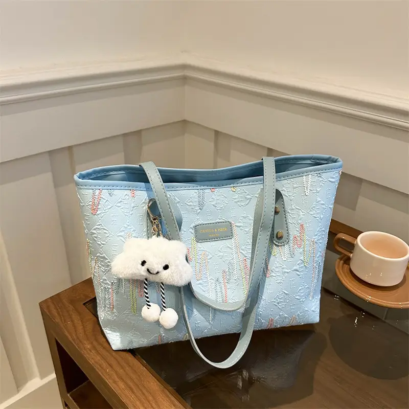 2025 Cute Bear Pendant Tote Bags Women's Shoulder Bags - Image 10