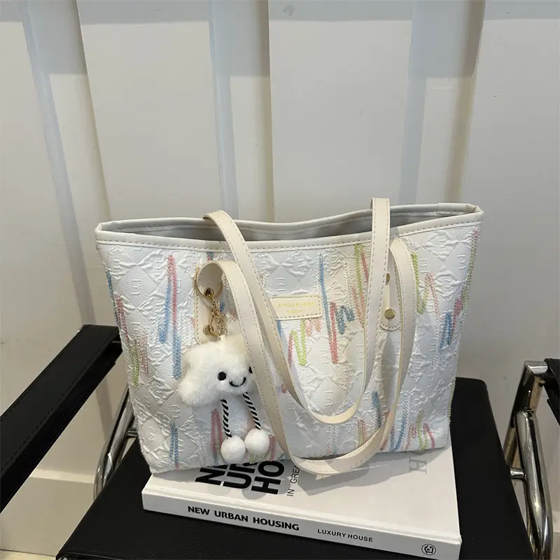 2025 Cute Bear Pendant Tote Bags Women's Shoulder Bags - Image 11