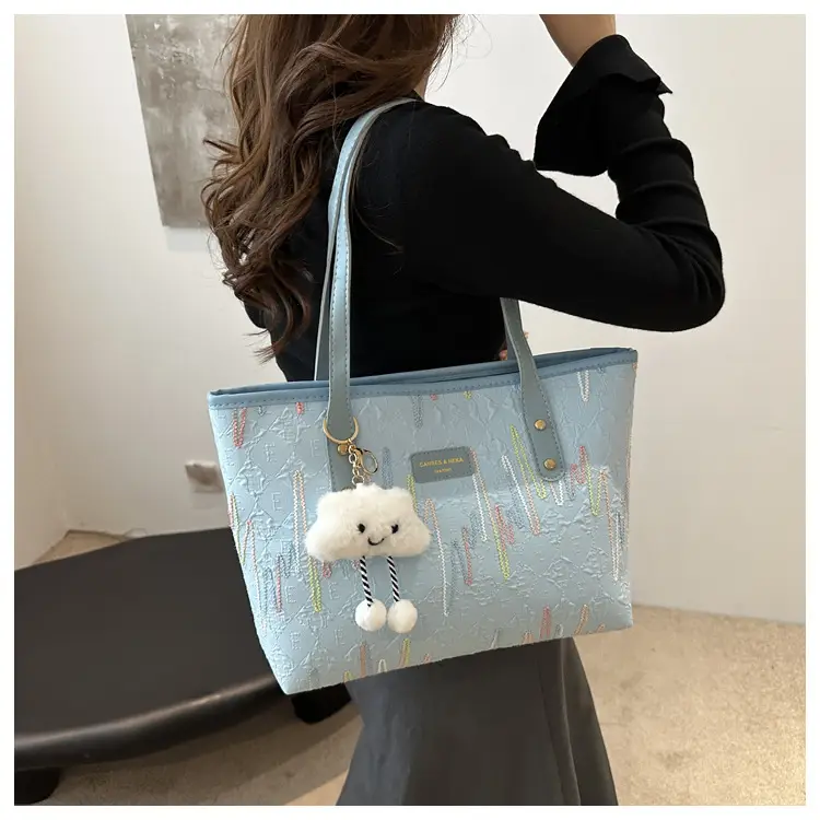 2025 Cute Bear Pendant Tote Bags Women's Shoulder Bags — feature 13