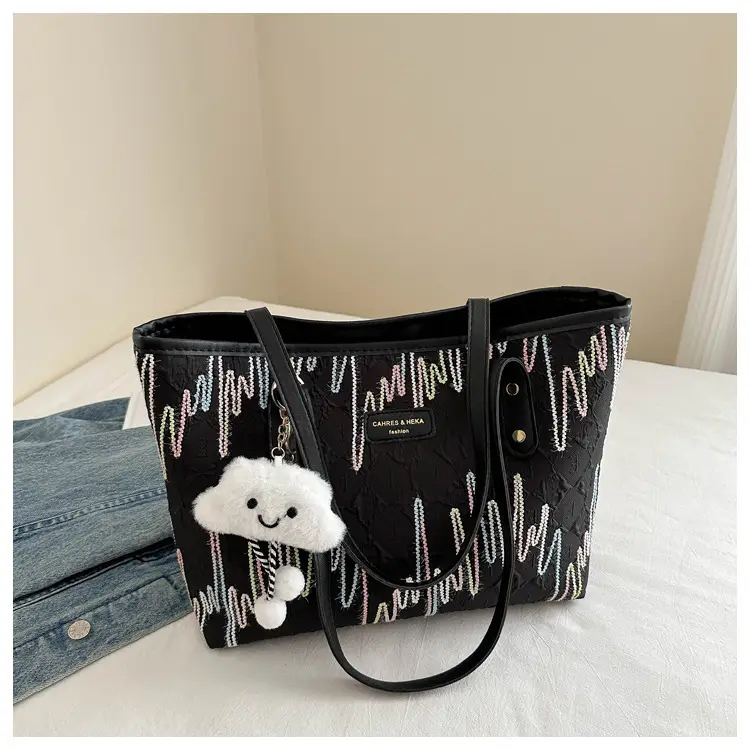 2025 Cute Bear Pendant Tote Bags Women's Shoulder Bags — feature 23