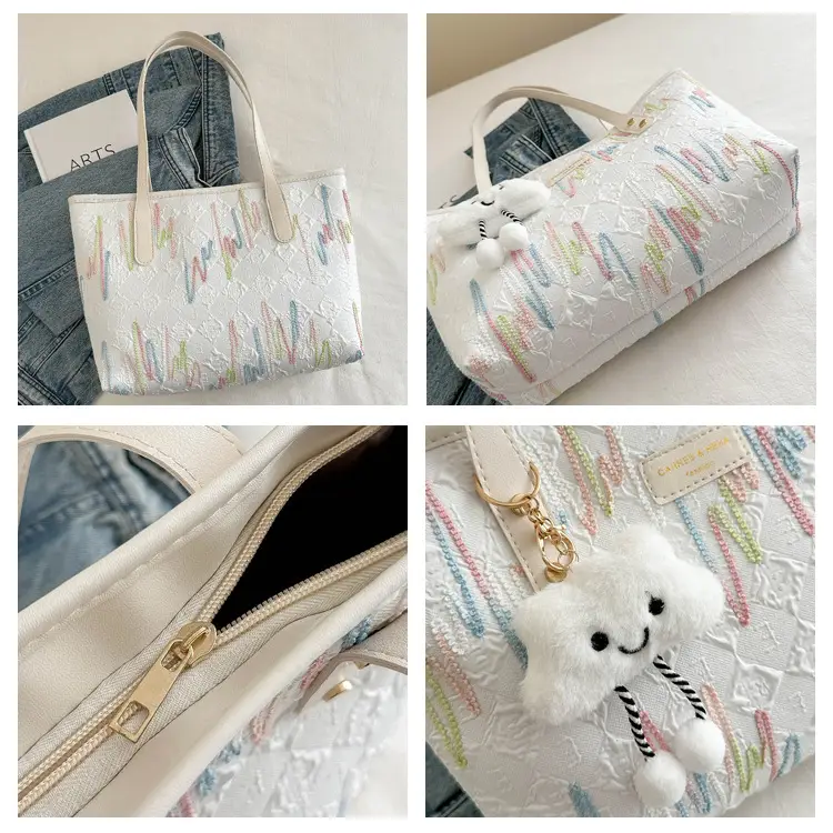 2025 Cute Bear Pendant Tote Bags Women's Shoulder Bags — feature 8