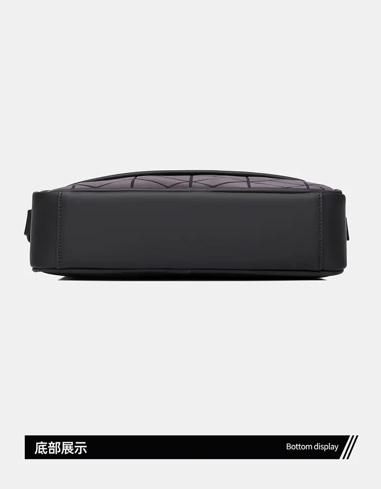 2025 Men Rhombus Crossbody Bag Black Purple — feature 29