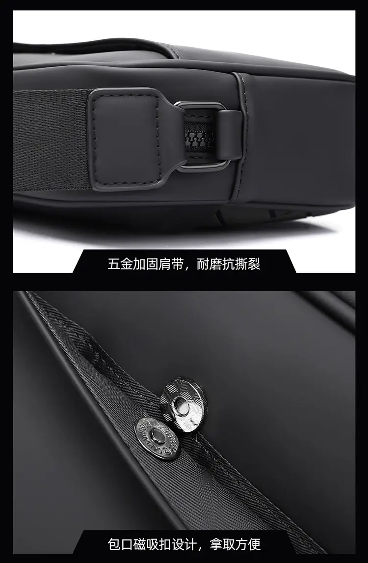 2025 Men Rhombus Crossbody Bag Black Purple — feature 31
