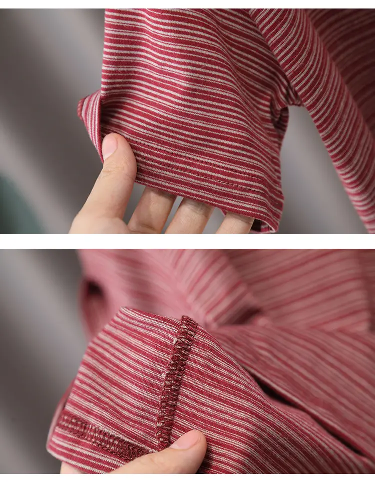 Boys Striped T-Shirt Shorts Set Maroon White Summer 5 — feature 13