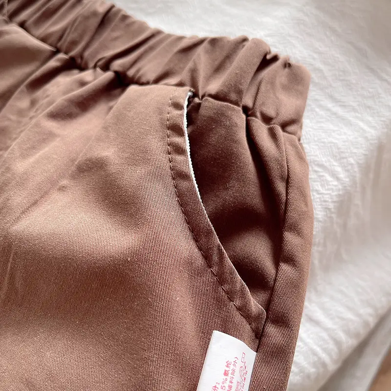 Children's Striped Polo Suit Brown Cotton Kids 2025 — feature 15