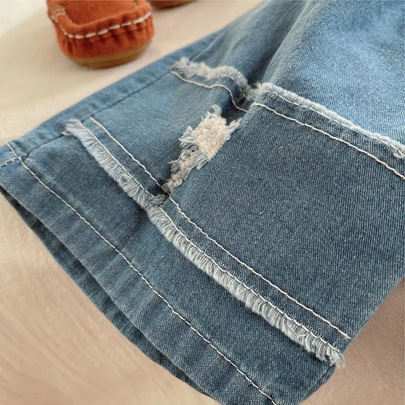 Boys Blue Denim Shorts with "New Look" Print 2025 Summer — feature 17