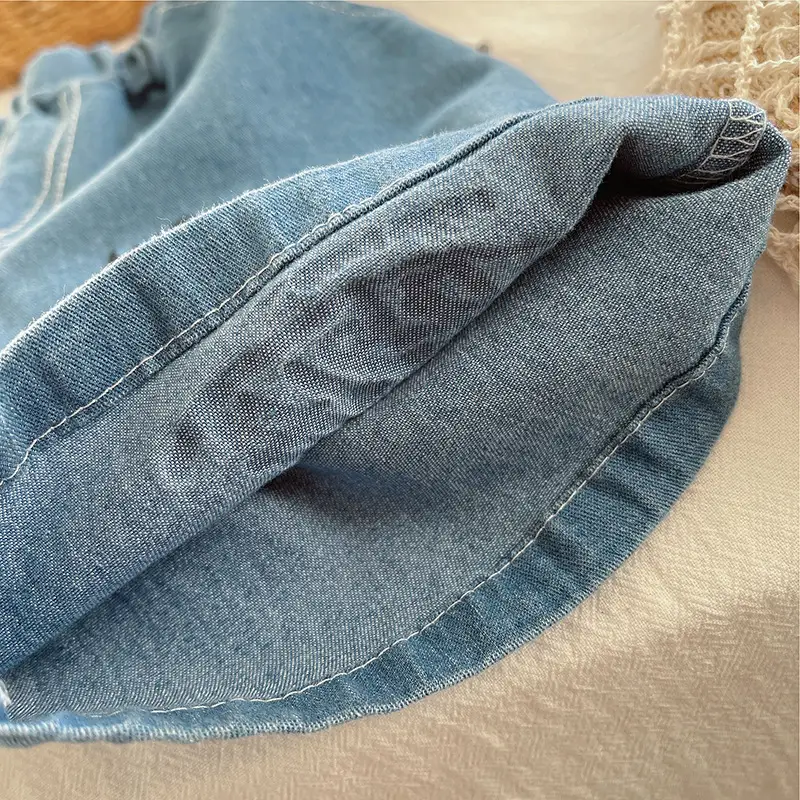 Boys Blue Denim Shorts with "New Look" Print 2025 Summer — feature 19