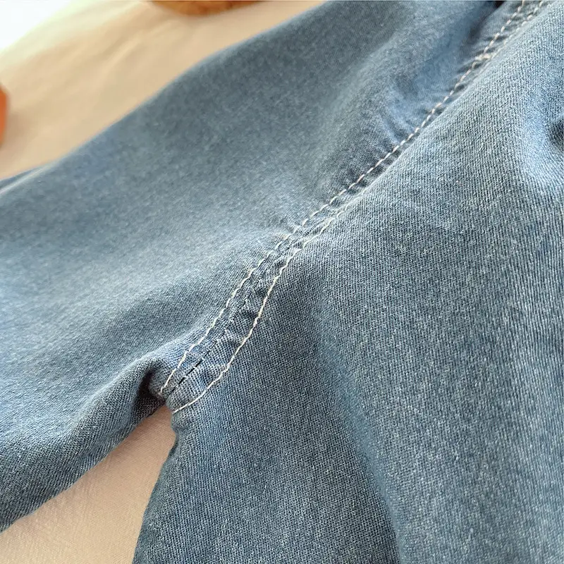 Boys Blue Denim Shorts with "New Look" Print 2025 Summer — feature 21