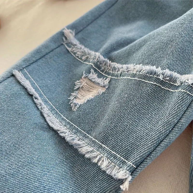 Boys Blue Denim Shorts with "New Look" Print 2025 Summer — feature 22