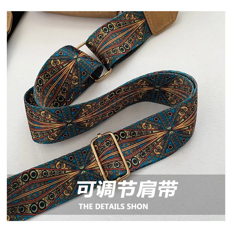 Green Leather Crossbody Bag with Wide Strap — feature 5