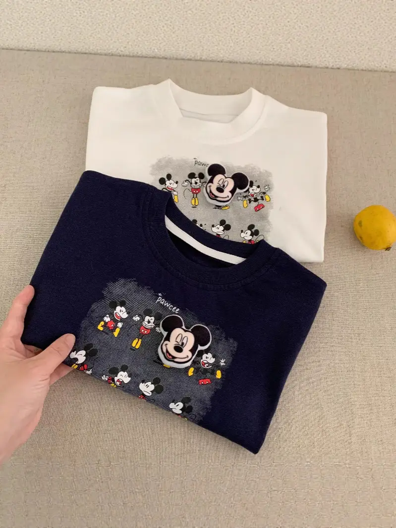 Kids Cartoon T-Shirt Navy Blue 2025 Summer - Image 4