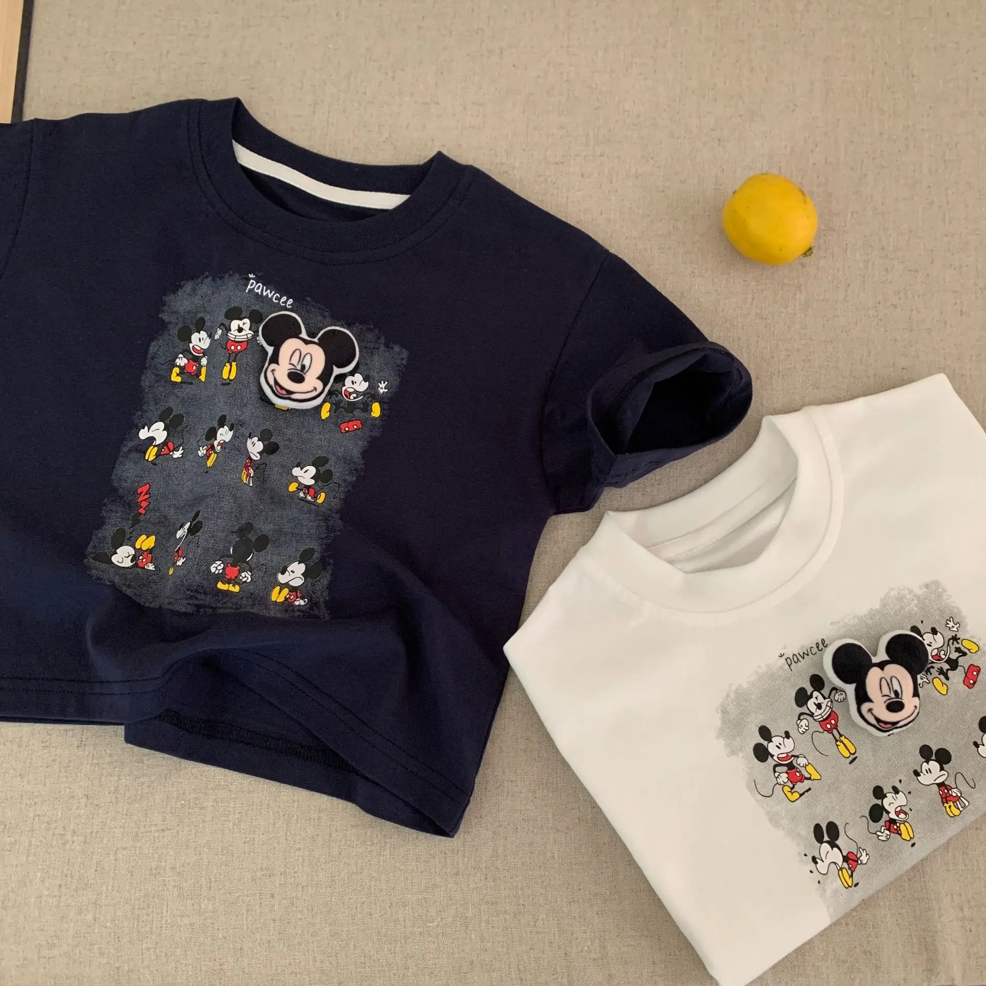 Kids Cartoon T-Shirt Navy Blue 2025 Summer — feature 12