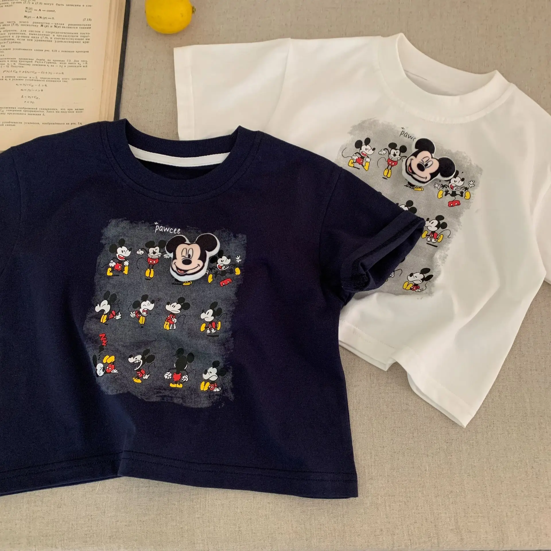 Kids Cartoon T-Shirt Navy Blue 2025 Summer — feature 4