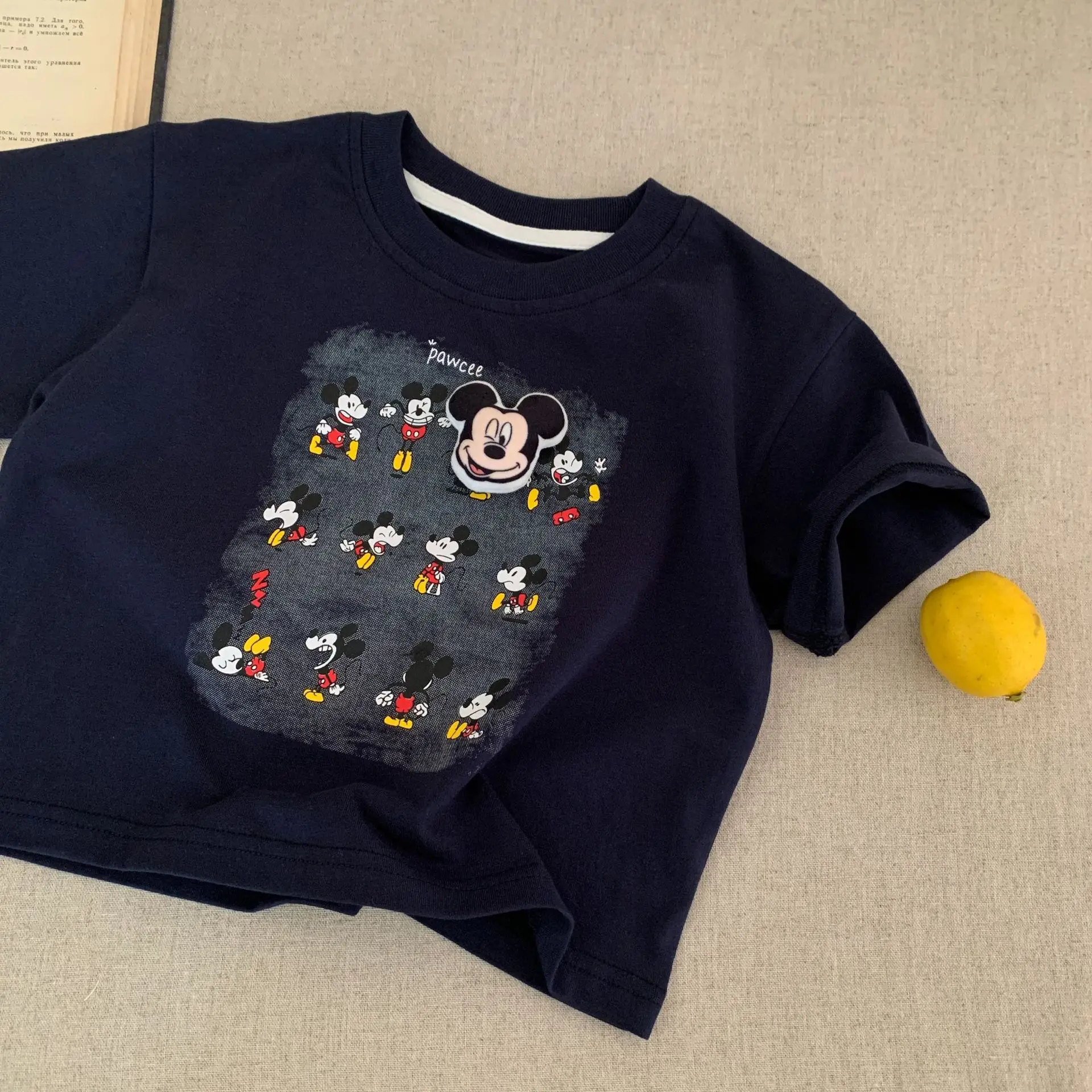 Kids Cartoon T-Shirt Navy Blue 2025 Summer — feature 6