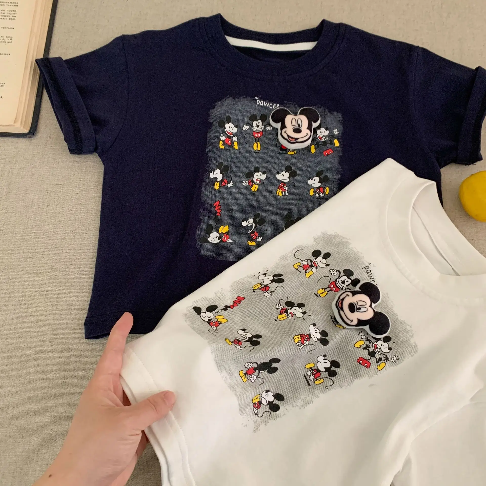 Kids Cartoon T-Shirt Navy Blue 2025 Summer — feature 9