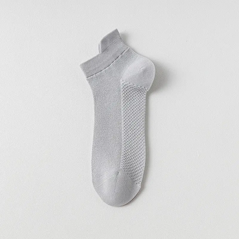 Socks men's summer thin cotton yarn deodorant sweat-absorbent tube socks white sports mesh breathable men's socks