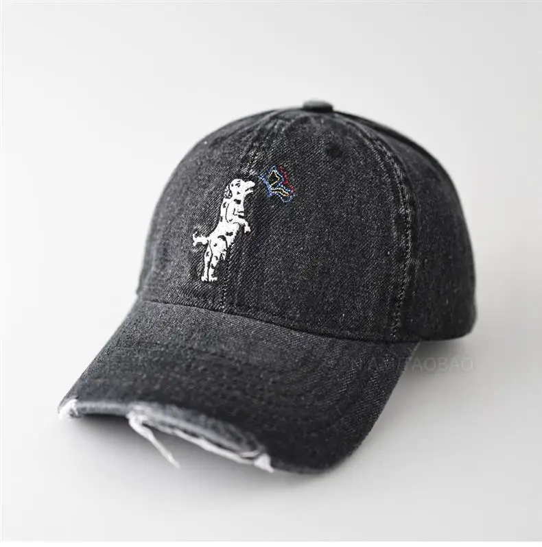 Light Blue Cartoon Puppy Denim Cap for Women — feature 5