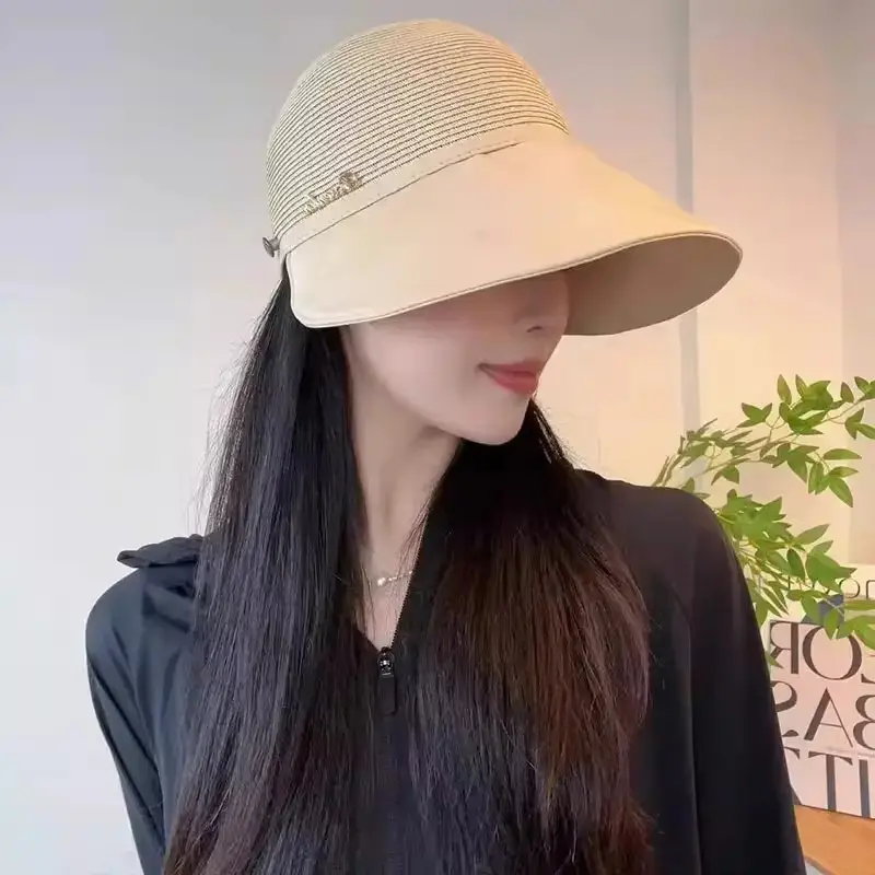Women Sun Hat with Pink Shade & Wide Bristles