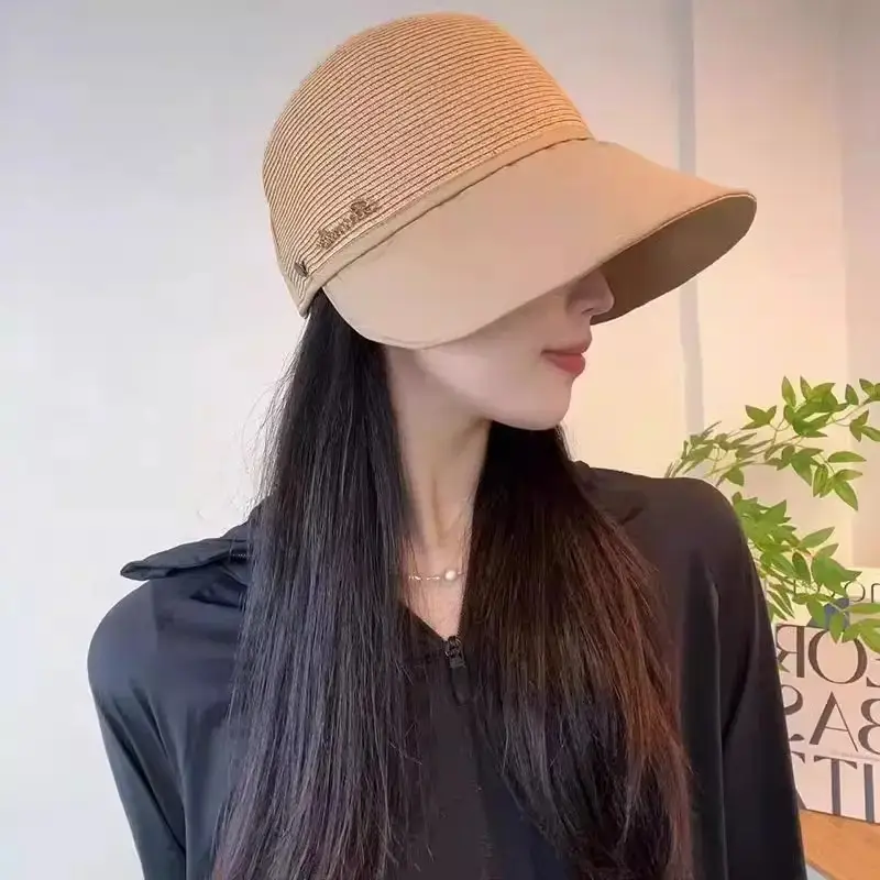 Women Sun Hat with Pink Shade & Wide Bristles
