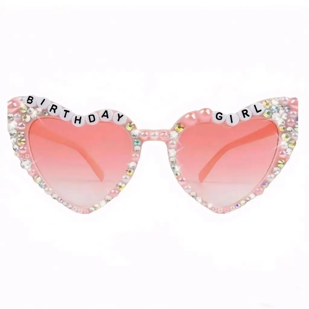 Xiyin Birthday Party Sunglasses Heart Pearl Cross Border 2025 - Image 10
