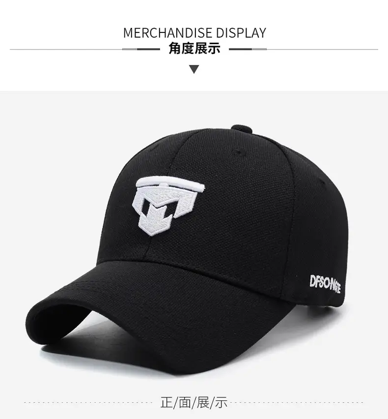 Men's Black Embroidered Arrow Cap with DFOOM Logo — feature 8