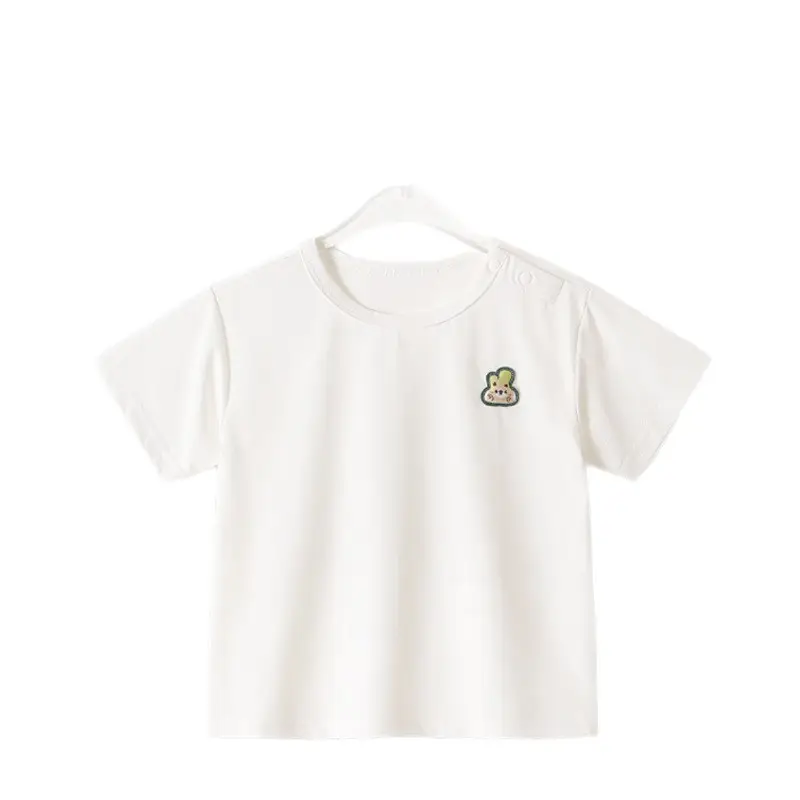 Kaka Panda Boys White Short Sleeve T-Shirt