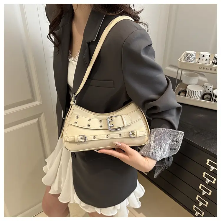 Vintage Beige Leather Shoulder Bag for Women 2025 — feature 16