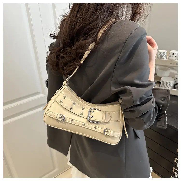 Vintage Beige Leather Shoulder Bag for Women 2025 — feature 17