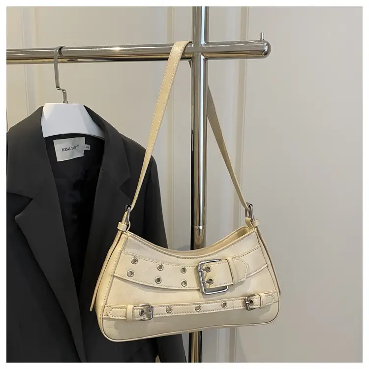Vintage Beige Leather Shoulder Bag for Women 2025 — feature 23
