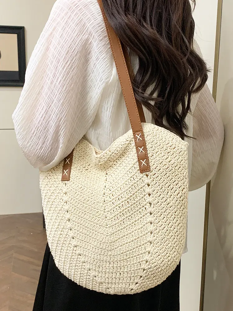 Large Straw Handbag Spring Summer Luggage - Image 7
