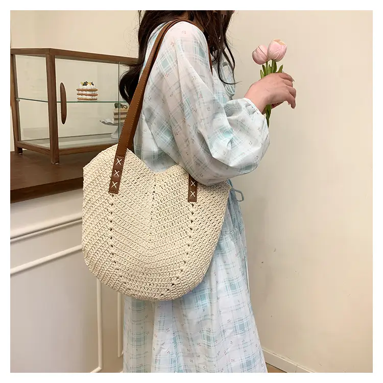 Large Straw Handbag Spring Summer Luggage — feature 15