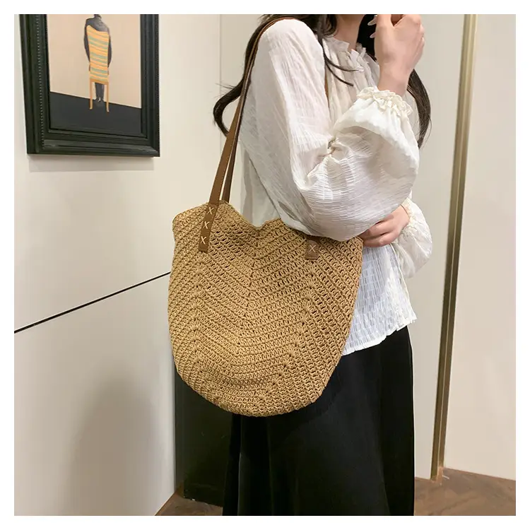 Large Straw Handbag Spring Summer Luggage — feature 21