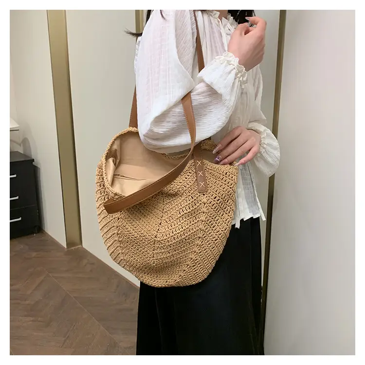 Large Straw Handbag Spring Summer Luggage — feature 23