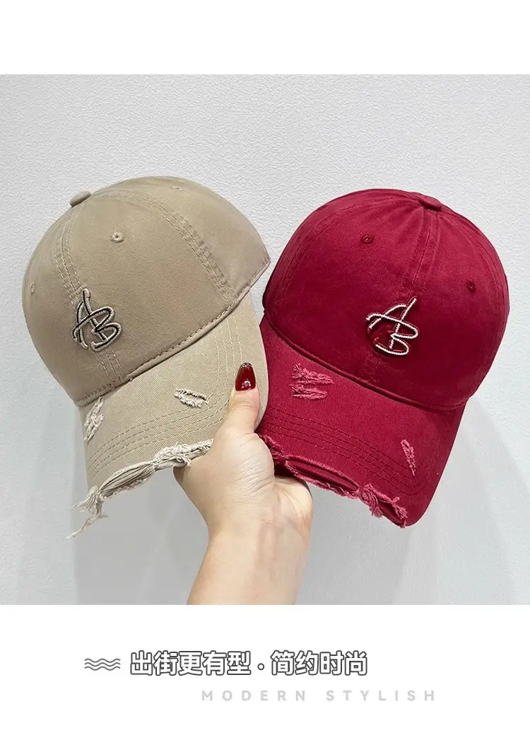 Maroon American Retro Duckbill Cap for Men Women — feature 6
