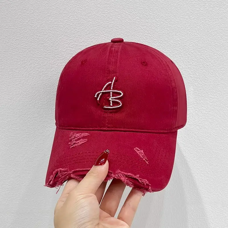 Maroon American Retro Duckbill Cap for Men Women - Image 5