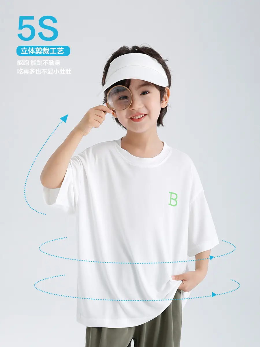 Boys Cool Blue T-Shirt Summer Wear Loose Fit - Image 5