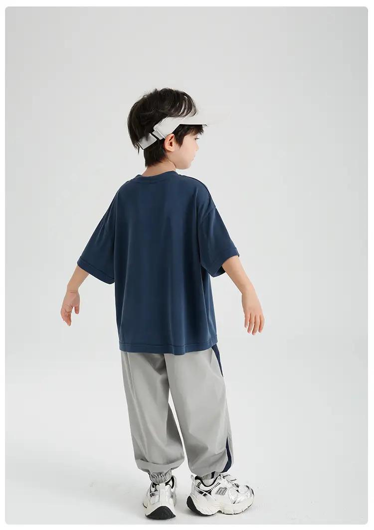 Boys Cool Blue T-Shirt Summer Wear Loose Fit — feature 12