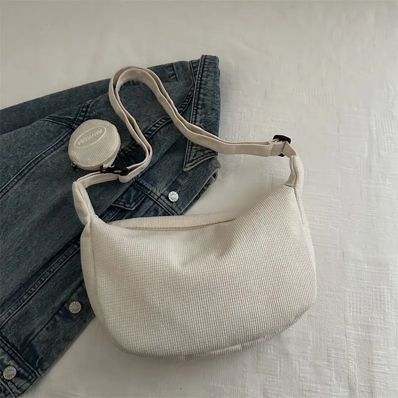 2025 Summer Crossbody Bag for Women, Beige Casual Commuter Shoulder Bag - Image 3
