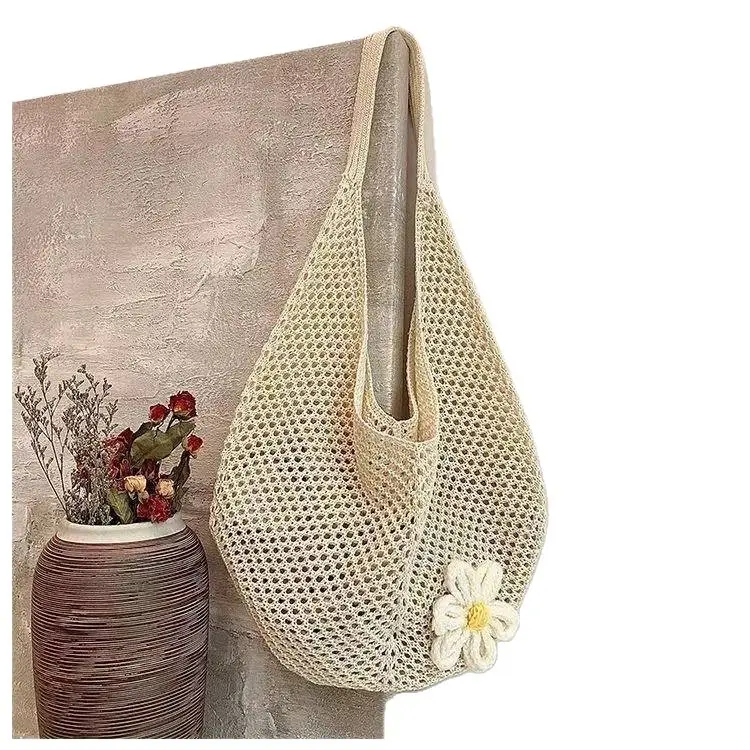 Korean-style Knitted Shoulder Tote Bag for Women - Image 10