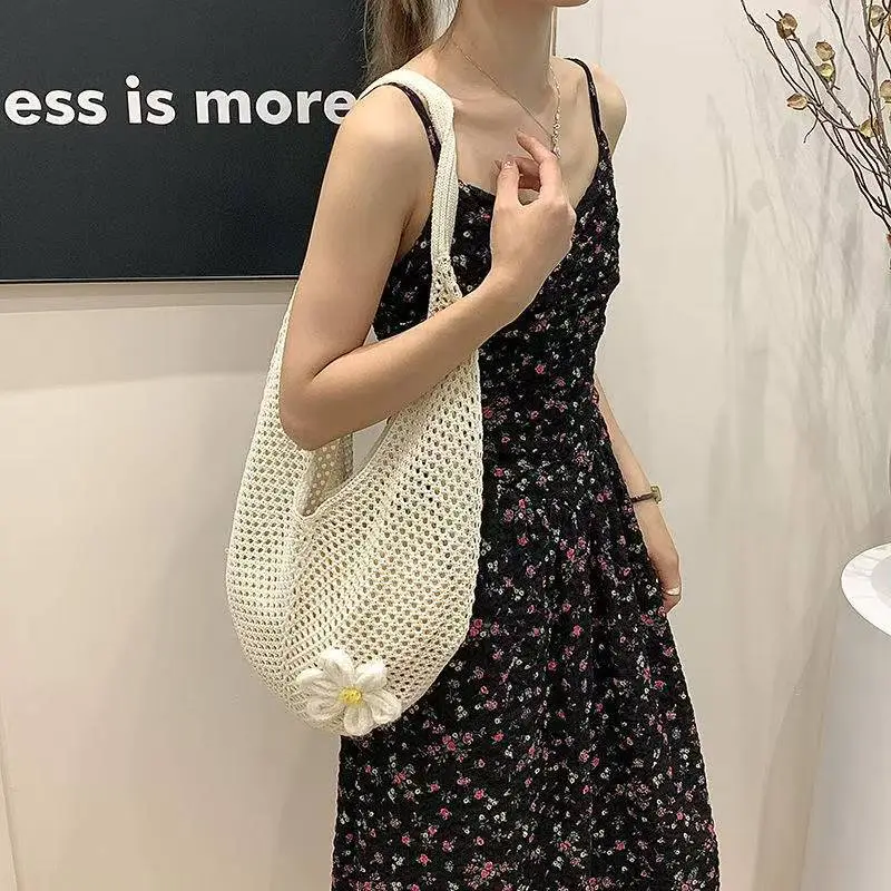 Korean-style Knitted Shoulder Tote Bag for Women — feature 10