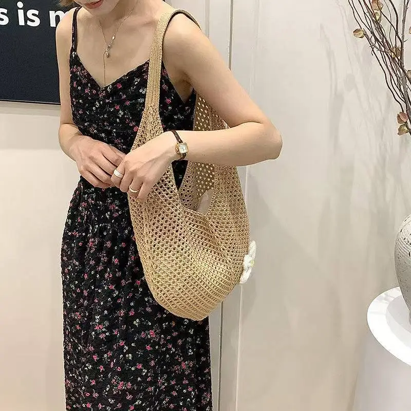 Korean-style Knitted Shoulder Tote Bag for Women — feature 3